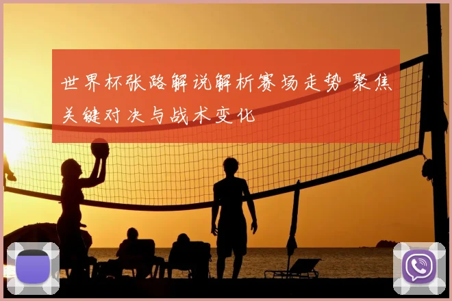 世界杯张路解说解析赛场走势 聚焦关键对决与战术变化