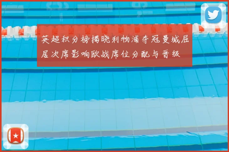 英超积分榜揭晓利物浦夺冠曼城屈居次席影响欧战席位分配与晋级